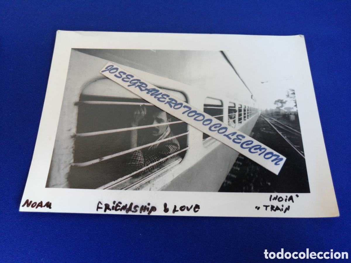 Fotograf&iacute;a antigua: IND&Iacute;A TRAIN - TREN CON MODELO FOTOGRAF&Iacute;A