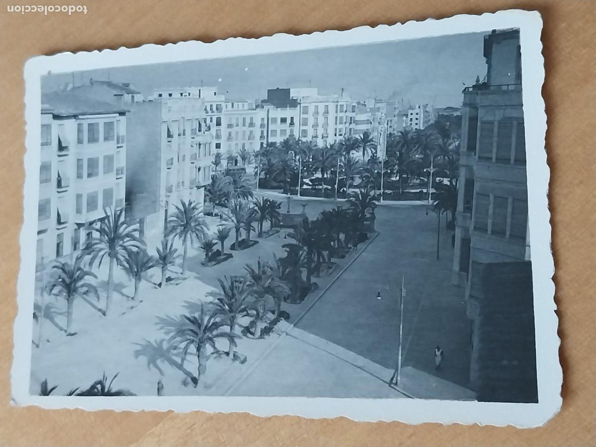Fotografia antica: AVENIDA PALMERAS ROTONDA POR DETERMINAR FOTOGRAFIA A&Ntilde;O 1942 4,2X6CMS ORIGINAL VINTAGE