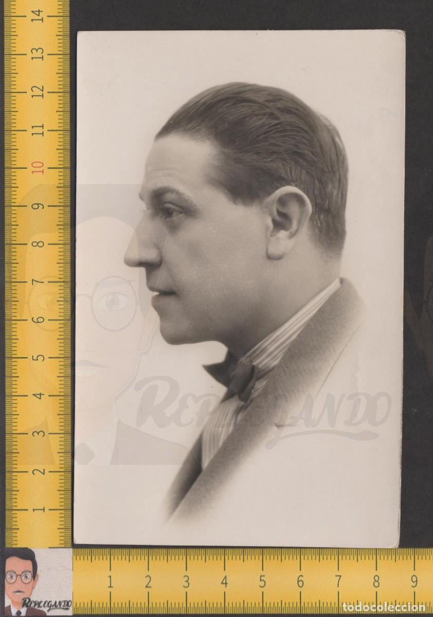 Fotografia antica: RETRATO HOMBRE DE PERFIL - GUAPO GAL&Aacute;N REPEINADO - FOTO POSTAL ESTUDIO ANTIGUA A&Ntilde;OS 50 - CHICO