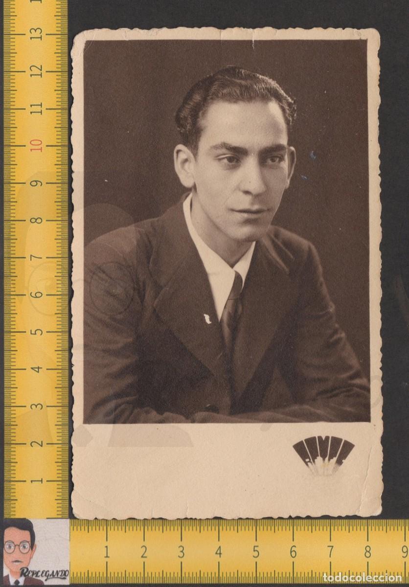 Fotografia antica: RETRATO GUAPO CHICO JOVEN REPEINADO - FOTO ESTUDIO ANTIGUA A&Ntilde;OS 40/50 - HOMBRE LGTB SEXY