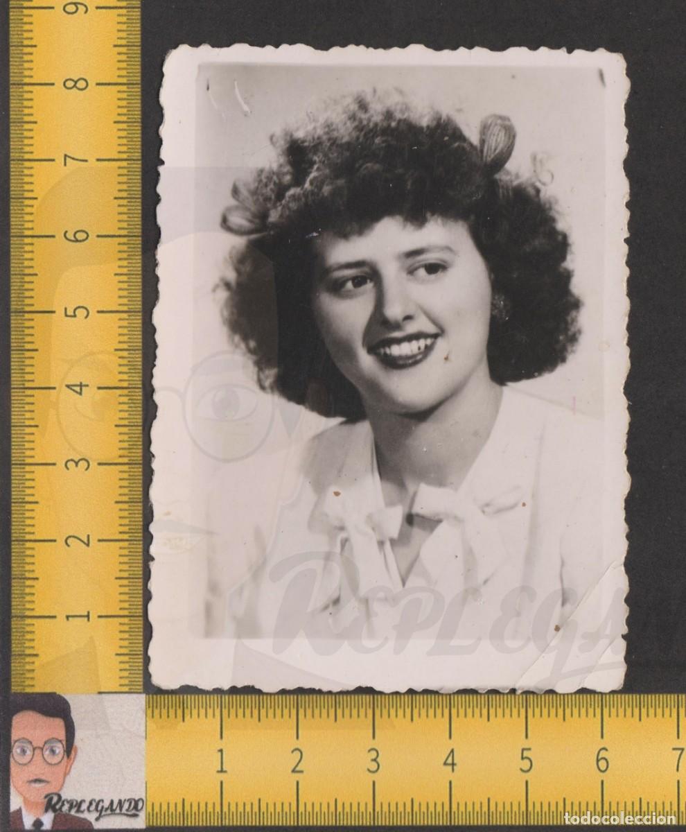 Fotografia antica: RETRATO GUAPA CHICA JOVEN BELLA SONRISA - FOTO ANTIGUA ESTUDIO A&Ntilde;OS 50 - MUJER SEXY ESPA&Ntilde;A
