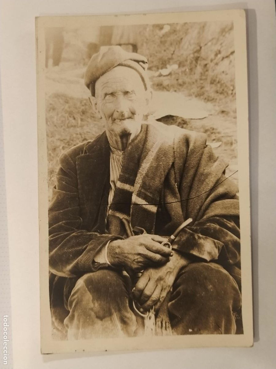 Fotograf&iacute;a antigua: CATALUNYA - HOME VELL CATALA FUMANT AMB PIPA - FOTOGRAFIA ANTIGA -(113.254)