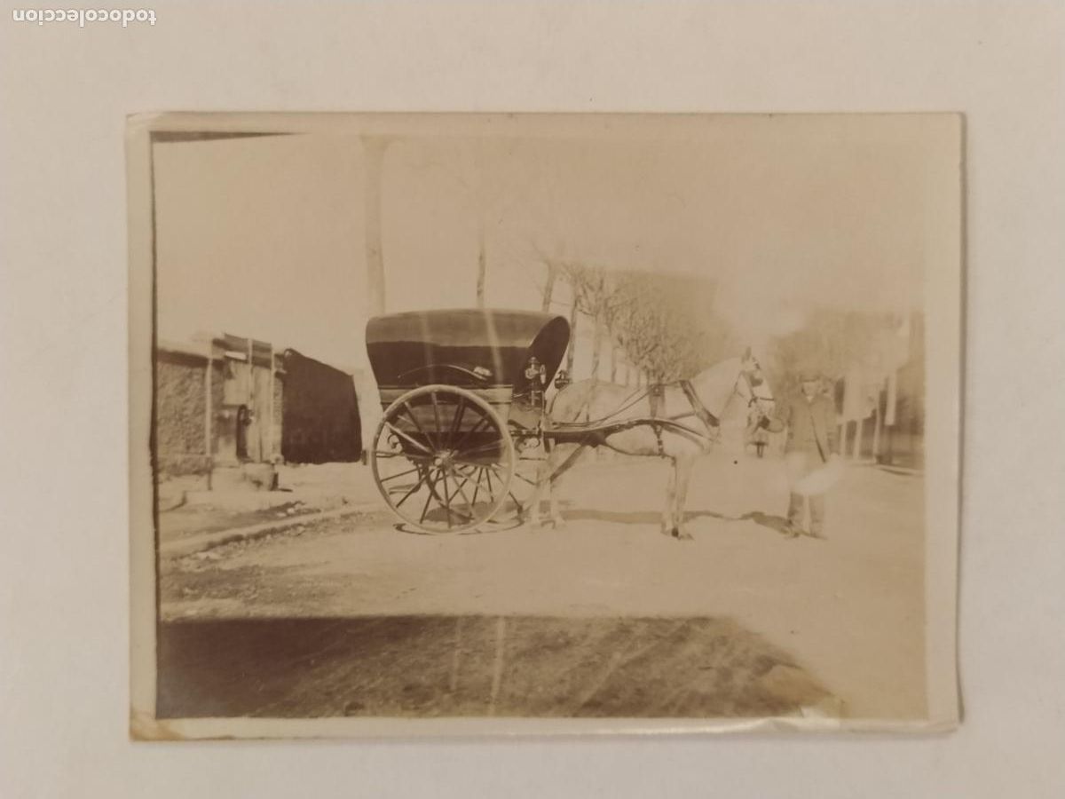 Fotograf&iacute;a antigua: UN CARRUAJE Y EL CHOFER - FOTOGRAFIA ANTIGUA -(113.290)