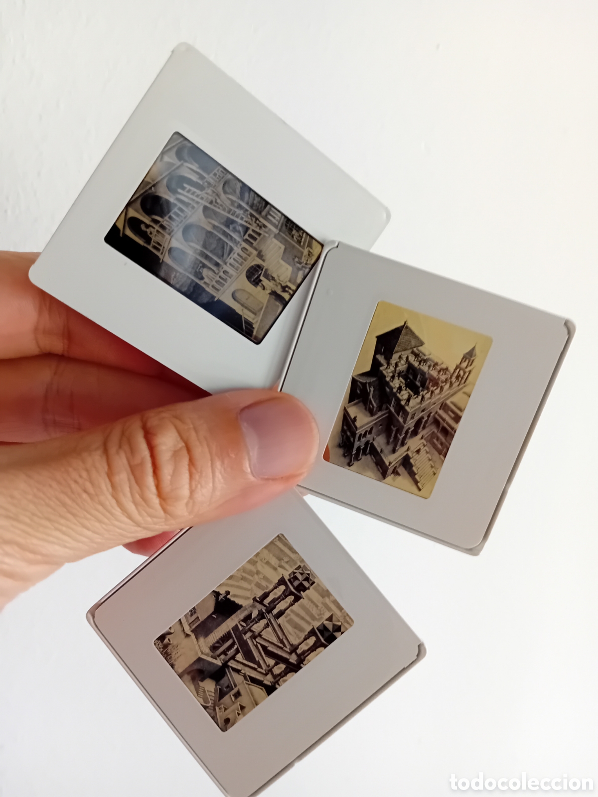 Fotografia antica: 3 DIAPOSITIVAS CON OBRAS EMBLEM&Aacute;TICAS DE M. C. ESCHER