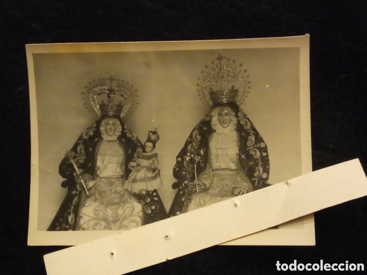 Fotograf&iacute;a antigua: Antigua fotograf&iacute;a,La Virgen y Santa Ana, Altar Mayor de la Iglesia de Santa Ana, Mide 79x58mm