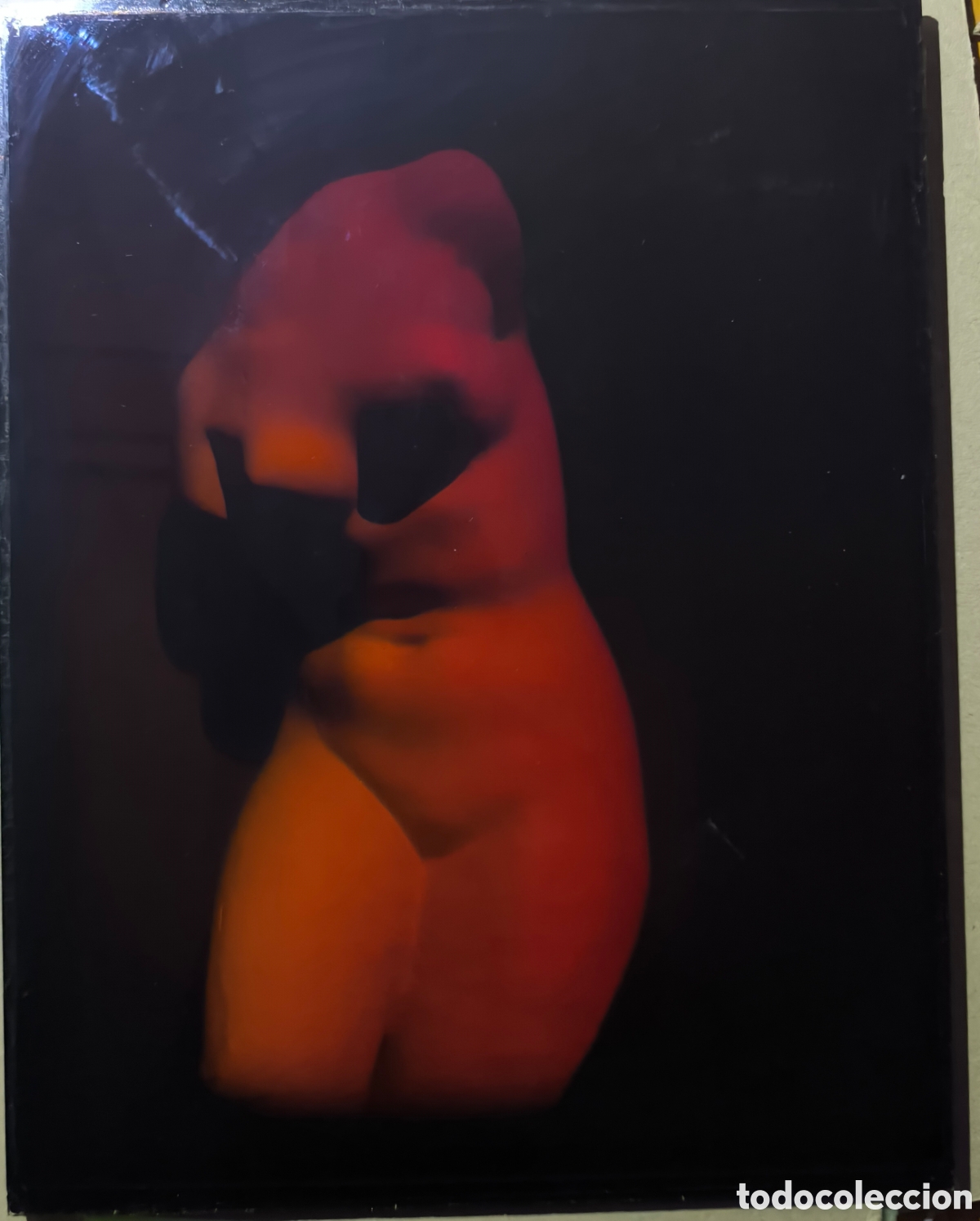 Alte Fotografie: Hologr&aacute;ma en cristal de un torso. De los a&ntilde;os 70/80