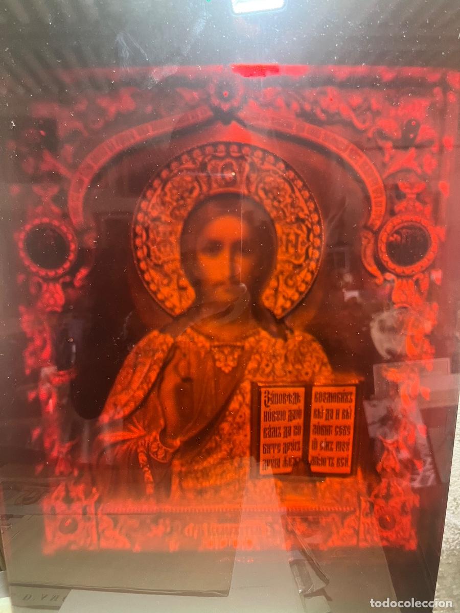 Photographie ancienne: GRAN HOLOGRAMA DE &Iacute;CONO 1970&rsquo;S CRISTO. CRISTAL.