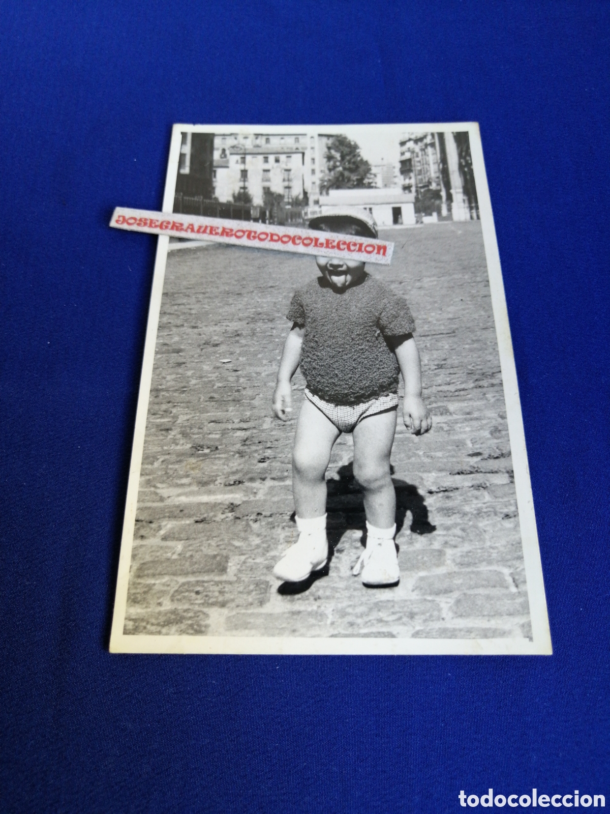 Fotografia antica: NI&Ntilde;O MODELO SACANDO LA LENGUA (VALENCIA 1939) FOTOGRAF&Iacute;A ANTIGUA SIGLO PASADO