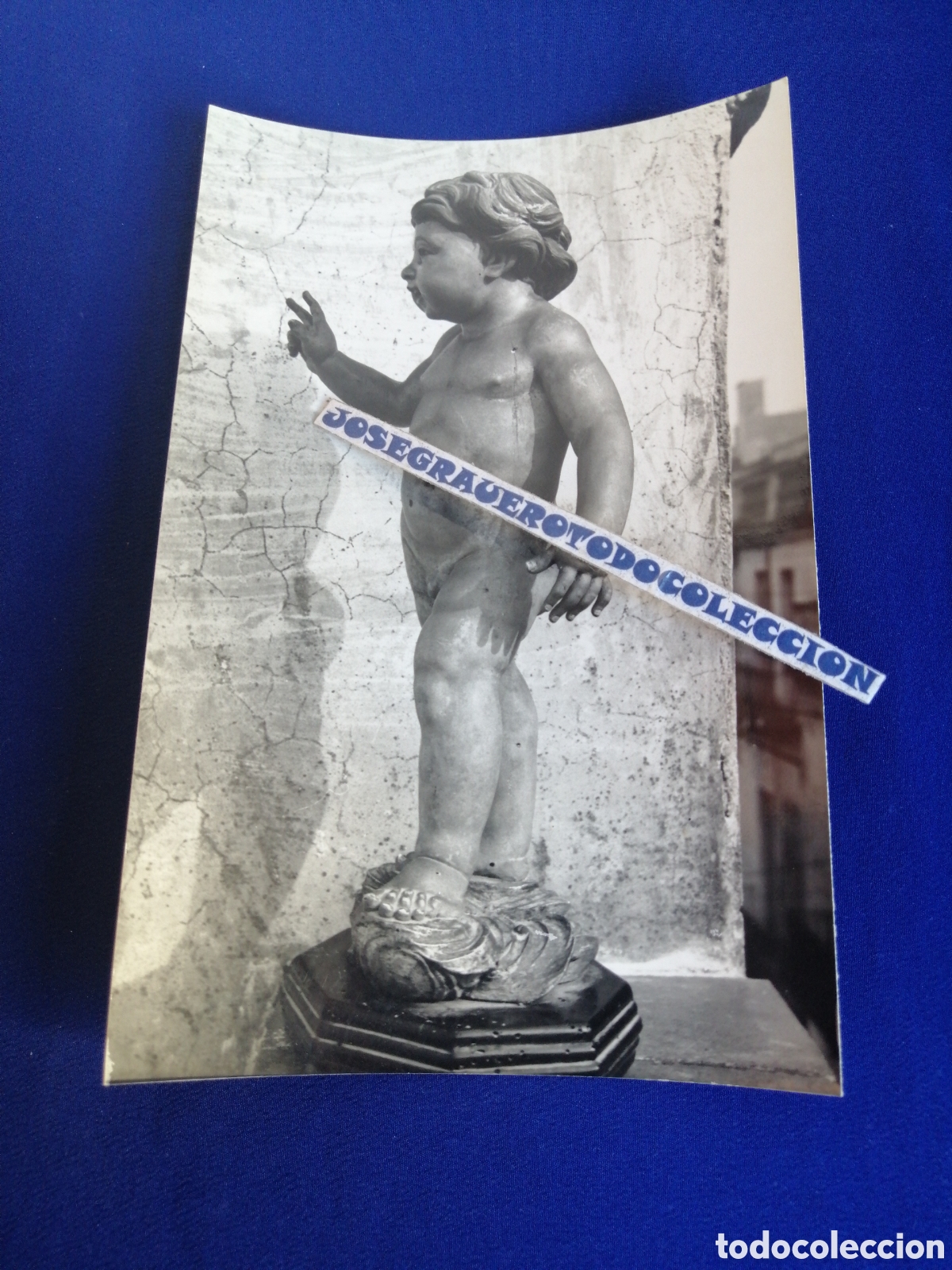Fotografia antica: ESCULTURA ANTIGUA NI&Ntilde;O FOTOGRAF&Iacute;A ANTIGUA