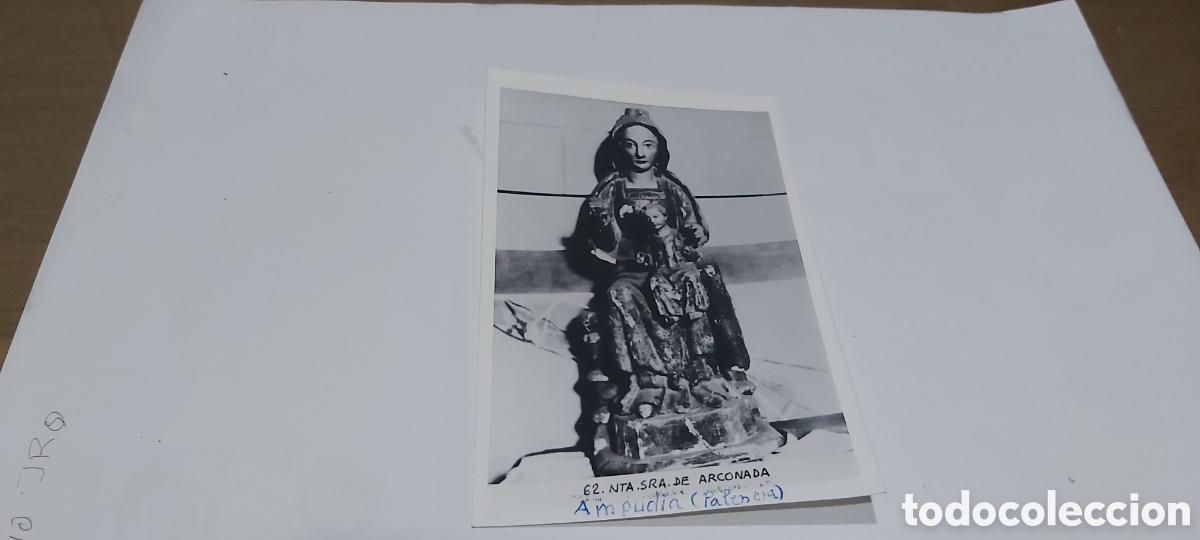 Fotograf&iacute;a antigua: FOTO PALOMEQUE. VIRGEN ARCONADA. AMPUDIA.PALENCIA