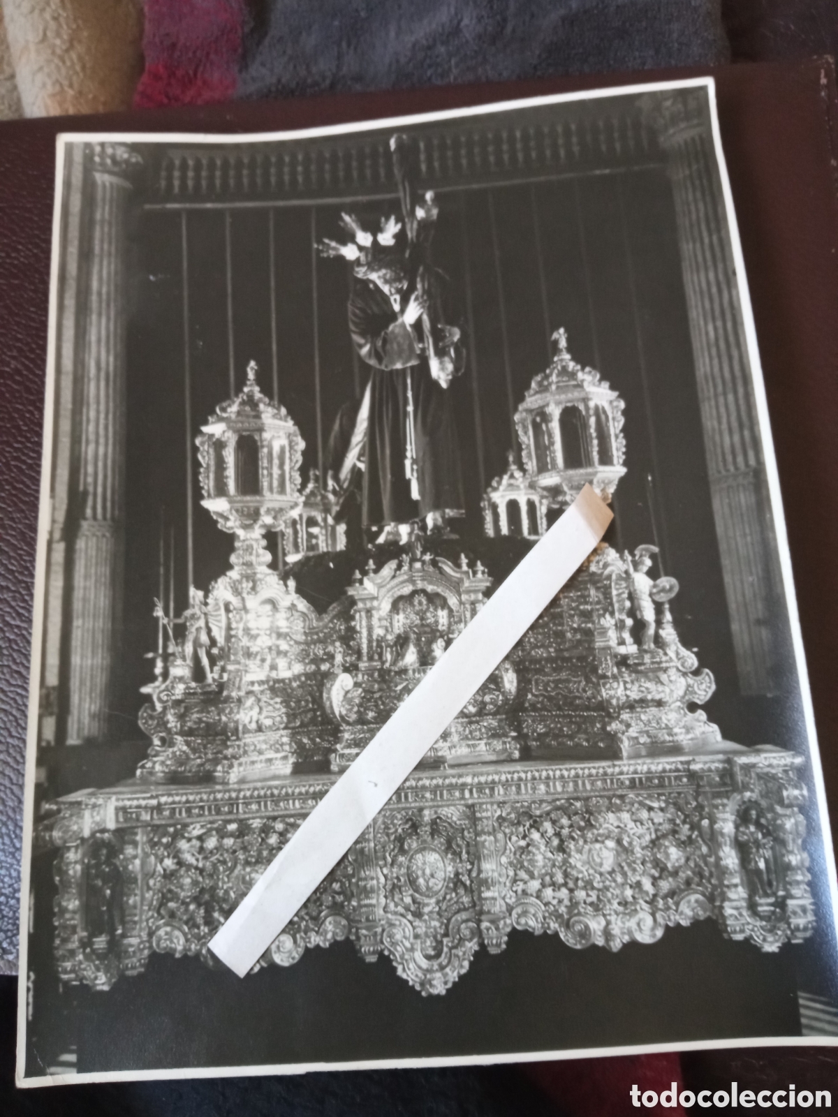 Fotograf&iacute;a antigua: A. fotograf&iacute;a Semana Santa de Sevilla, Nuestro Padre Jes&uacute;s de la Pasi&oacute;n, Foto Serrano,mide 23x17,5cm