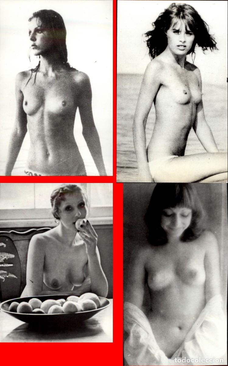 Fotograf&iacute;a antigua: Lote de 4 fotografias originales VINTAGE - Tema de desnudo artistico femenino - A&ntilde;os 50 o 60