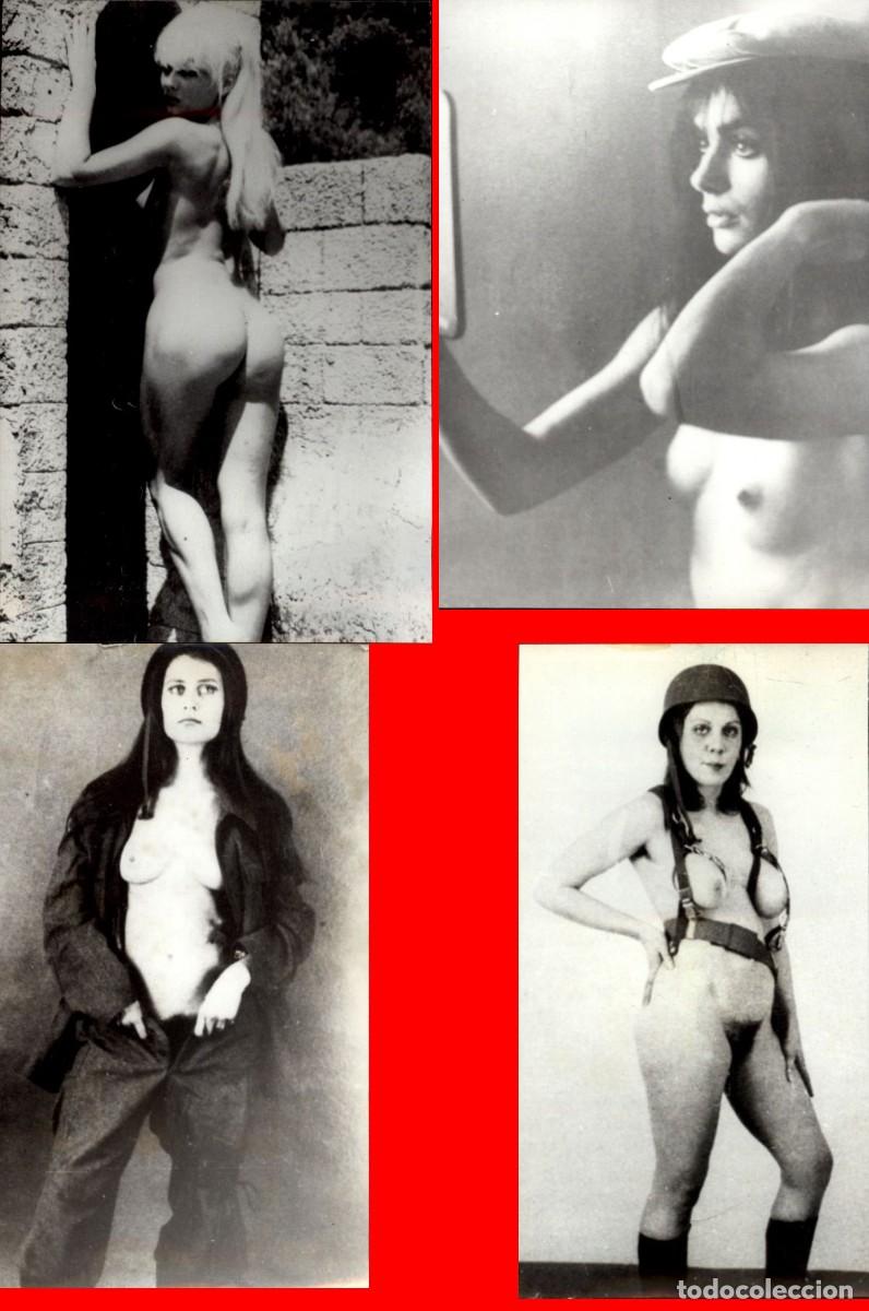 Fotograf&iacute;a antigua: Lote de 4 fotografias originales VINTAGE - Tema de desnudo artistico femenino - A&ntilde;os 50 o 60