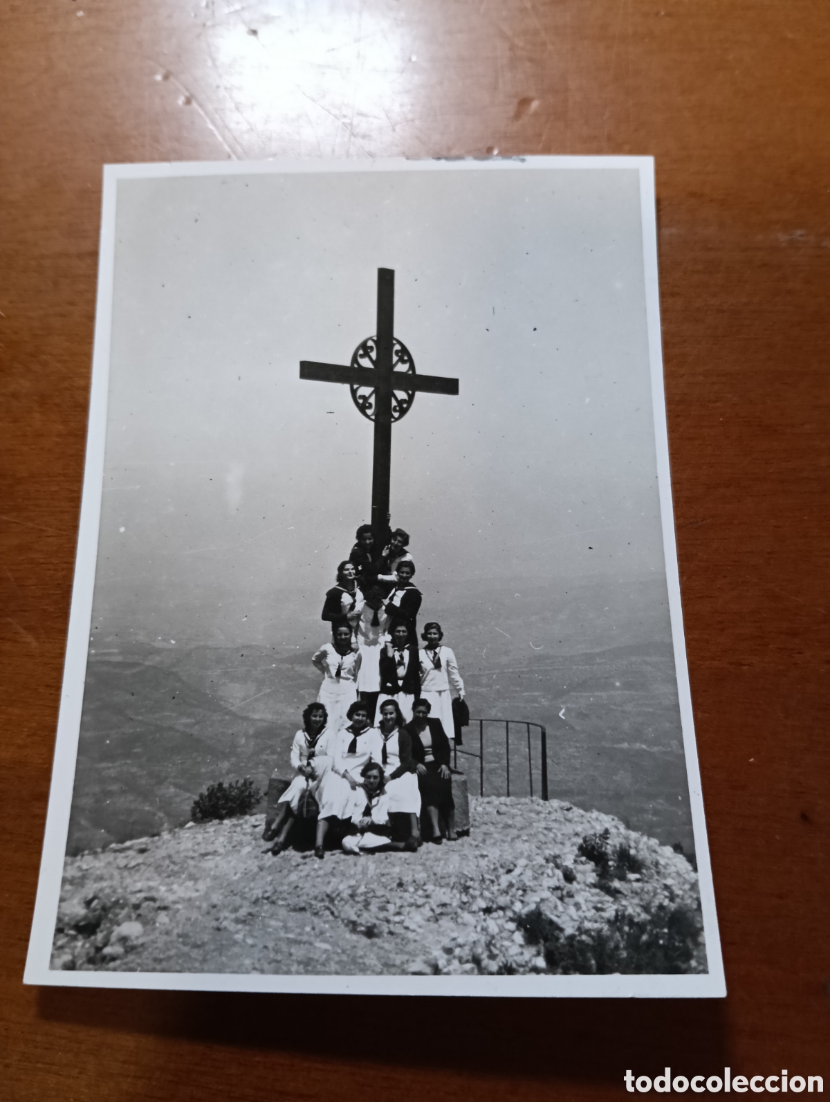 Fotograf&iacute;a antigua: MONTSERRAT, ANTIGUA FOTOGRAFIA CRUZ DE SAN MIGUEL mide 10 x 7 cm.