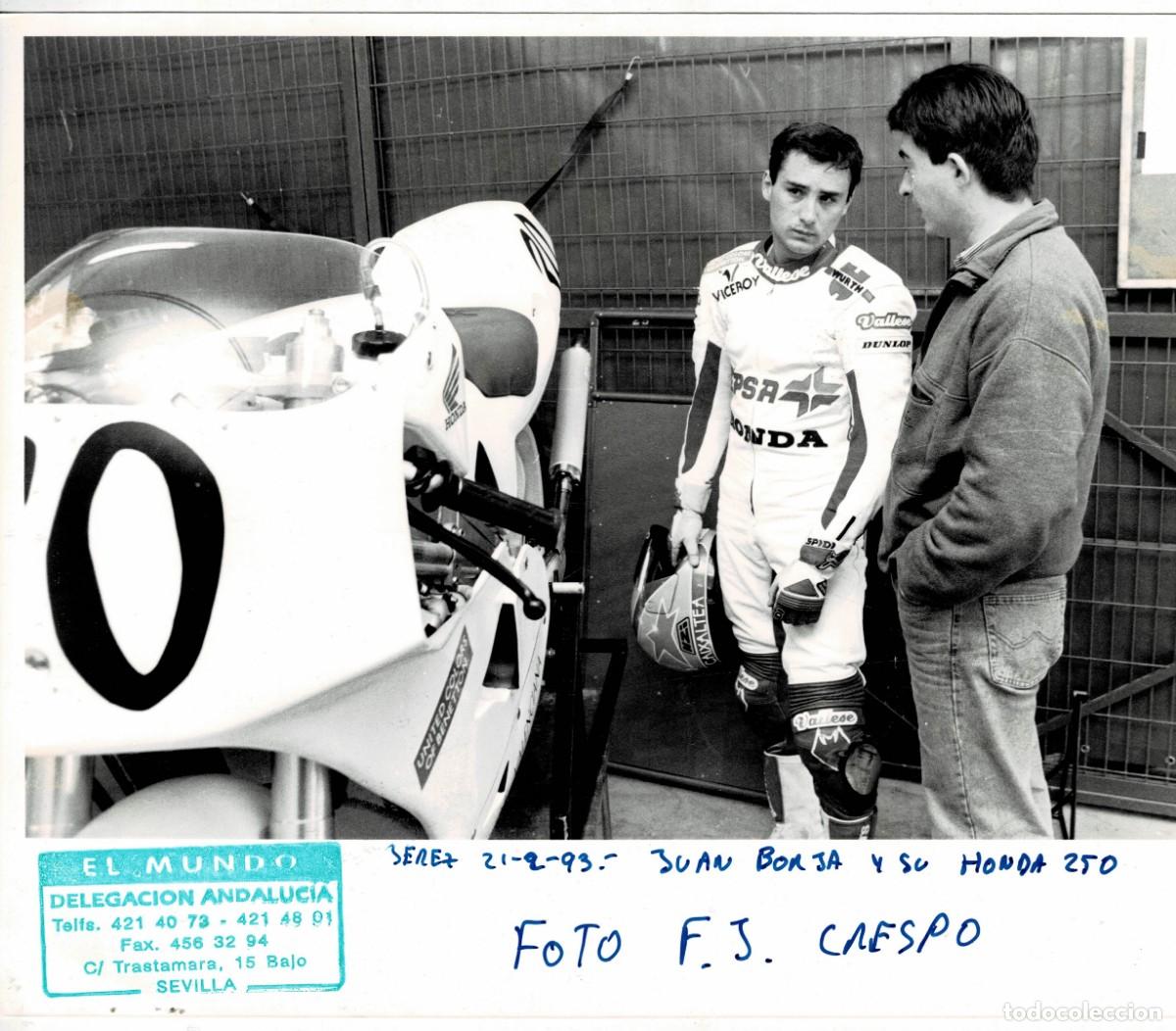 Fotograf&iacute;a antigua: FOTOGRAFIA DE MOTOS. JUAN BORJA Y SU HONDA 250. FOTOMOTO-02