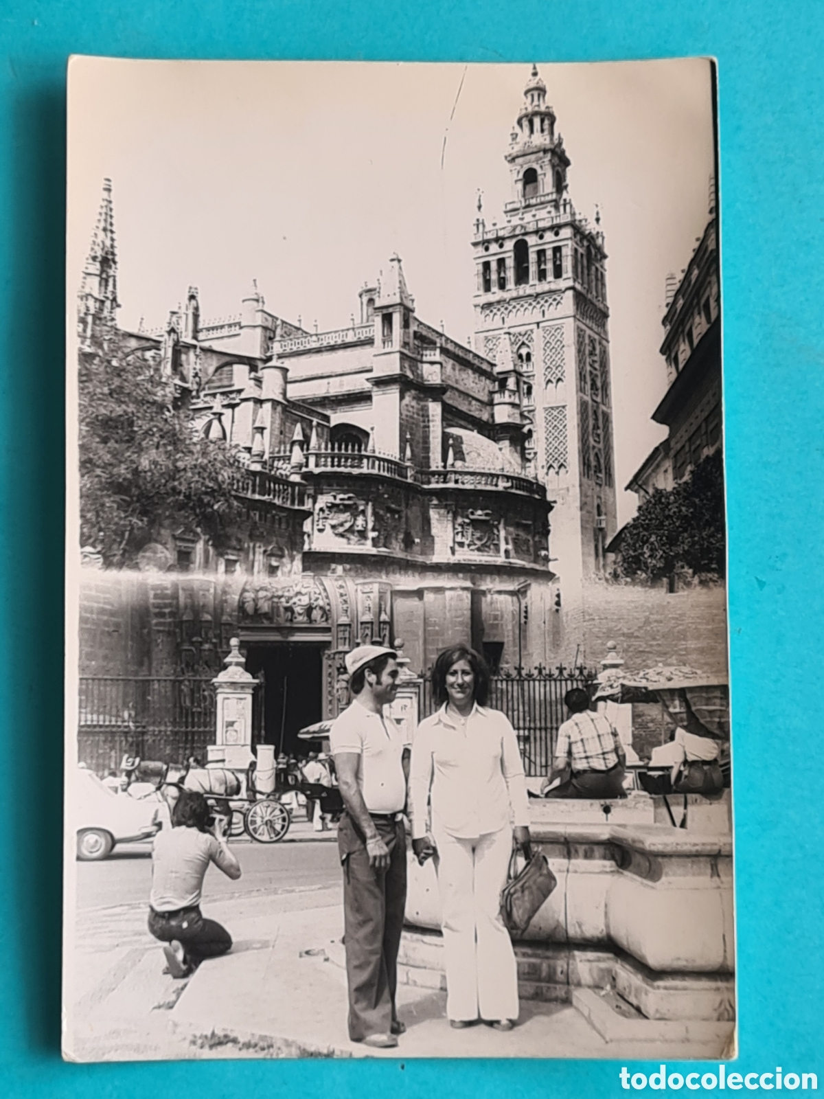 Photographie ancienne: SEVILLA (ANDALUCIA) - FOTOGRAFIA ANTIGUA - FOTOMONTAJE MEZQUITA Y CATEDRAL - 1970 CA - 12 x 18 cm