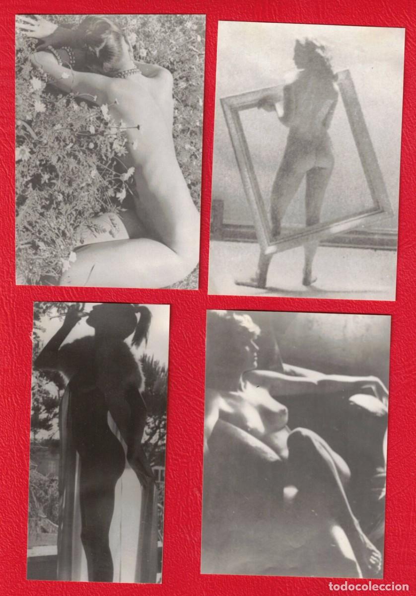 Fotograf&iacute;a antigua: Lote de 4 fotografias originales VINTAGE - Tema de desnudo artistico femenino - A&ntilde;os 50 o 60