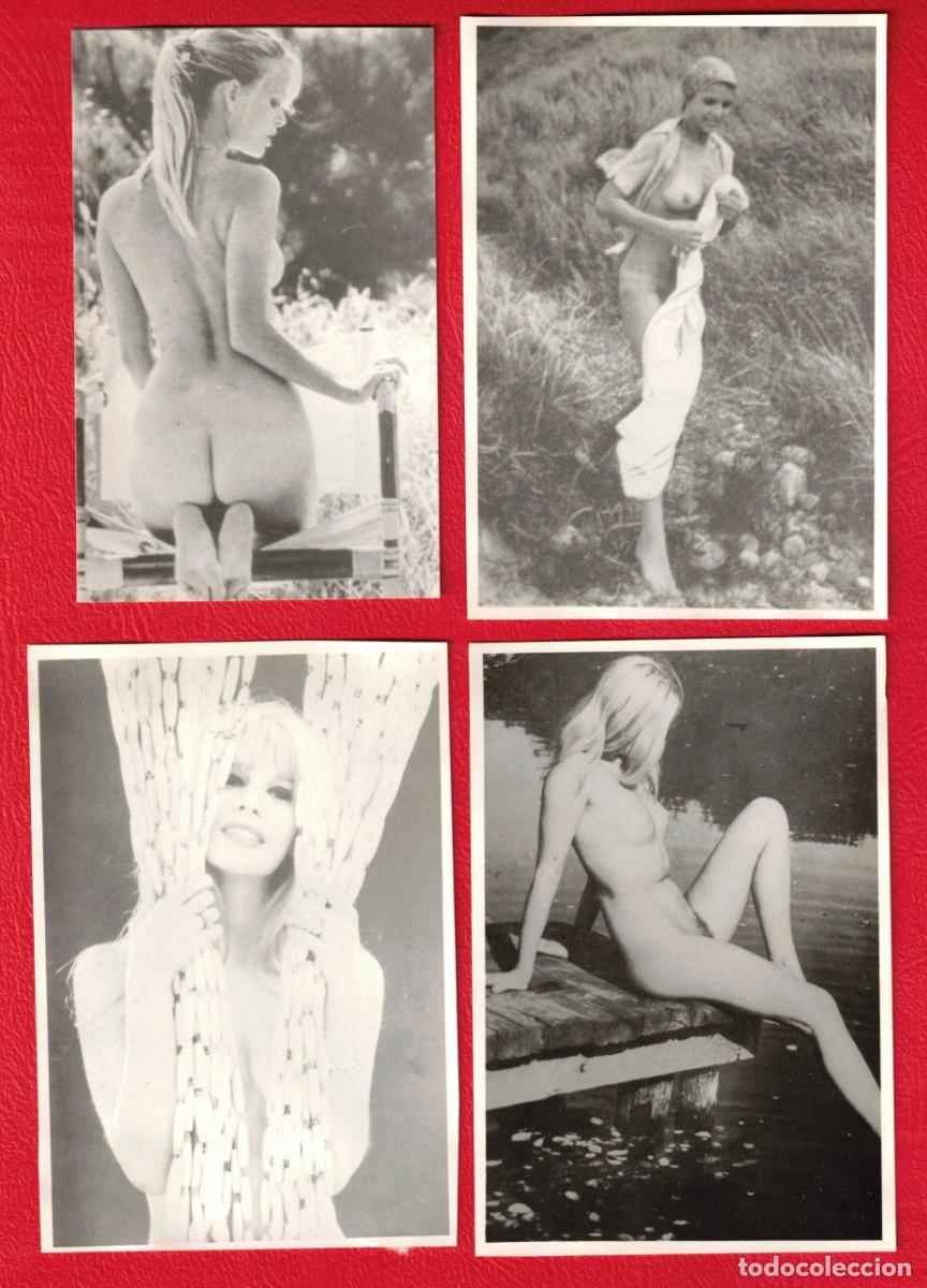 Fotograf&iacute;a antigua: Lote de 4 fotografias originales VINTAGE - Tema de desnudo artistico femenino - A&ntilde;os 50 o 60