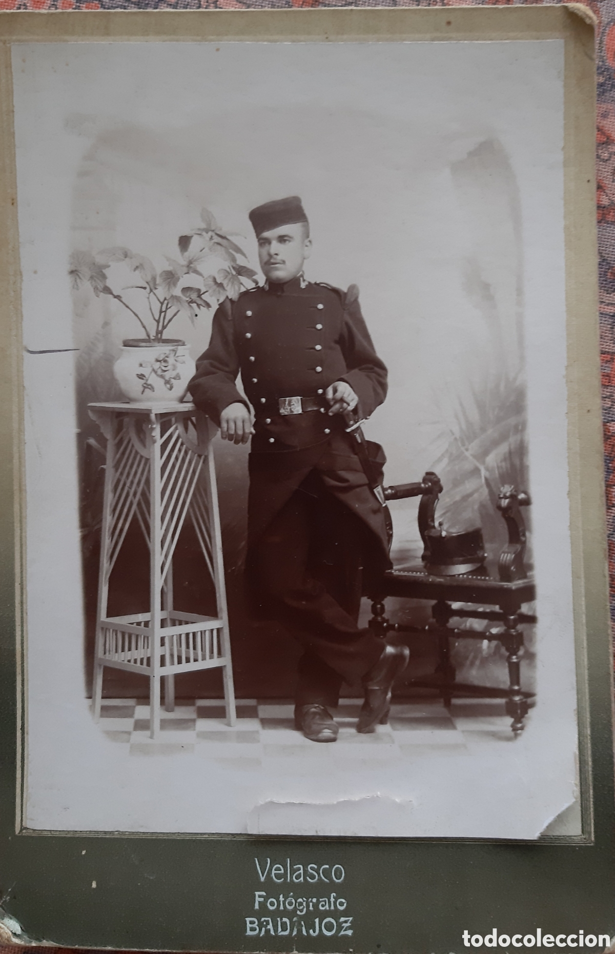 Photographie ancienne: Badajoz. Fotograf&iacute;a Velasco. Militar. R9335