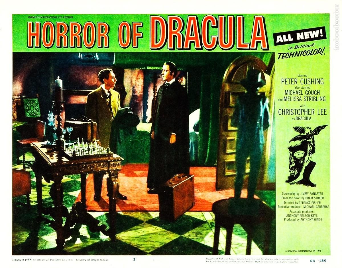 Fotograf&iacute;a antigua: CARTEL PUBLICITARIO DE LA PELICULA HORROR OF DRACULA. FOTOGRAFIA_ARTE.