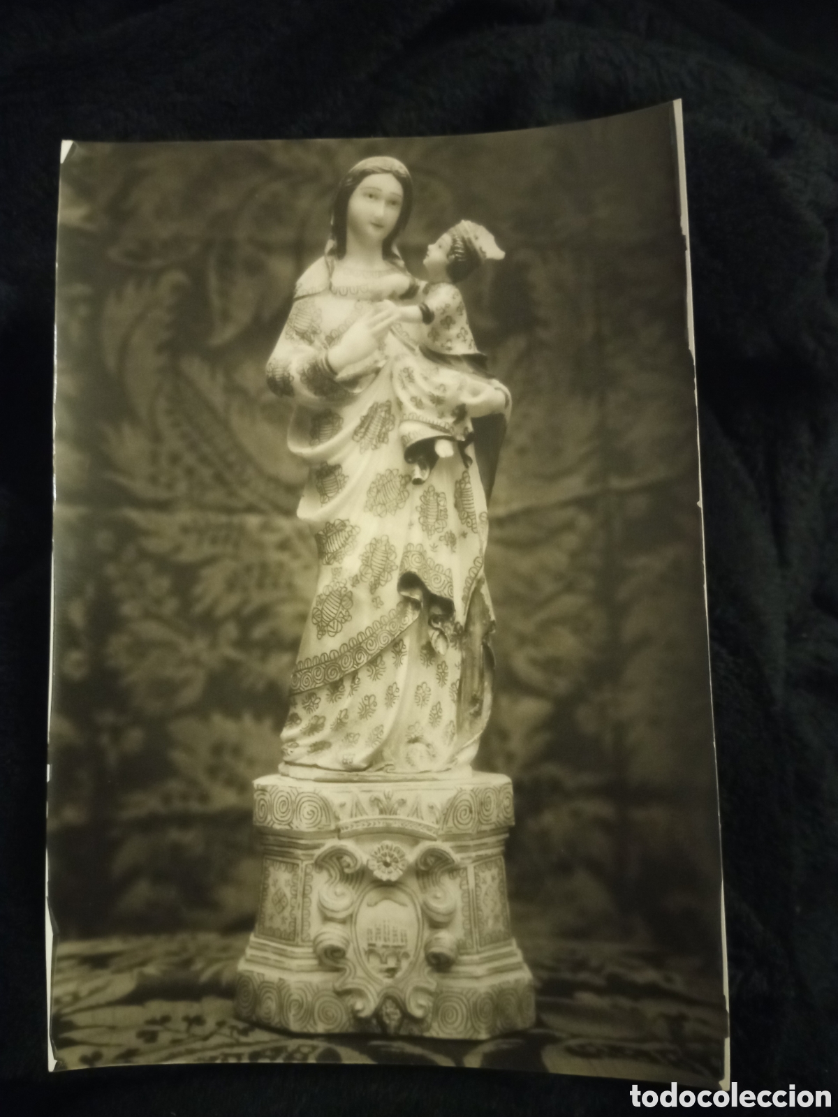 Fotograf&iacute;a antigua: Imagen religiosa que se venera en Toledo, Foto Rodr&iacute;guez, Toledo, mide 16,3x11,3cm