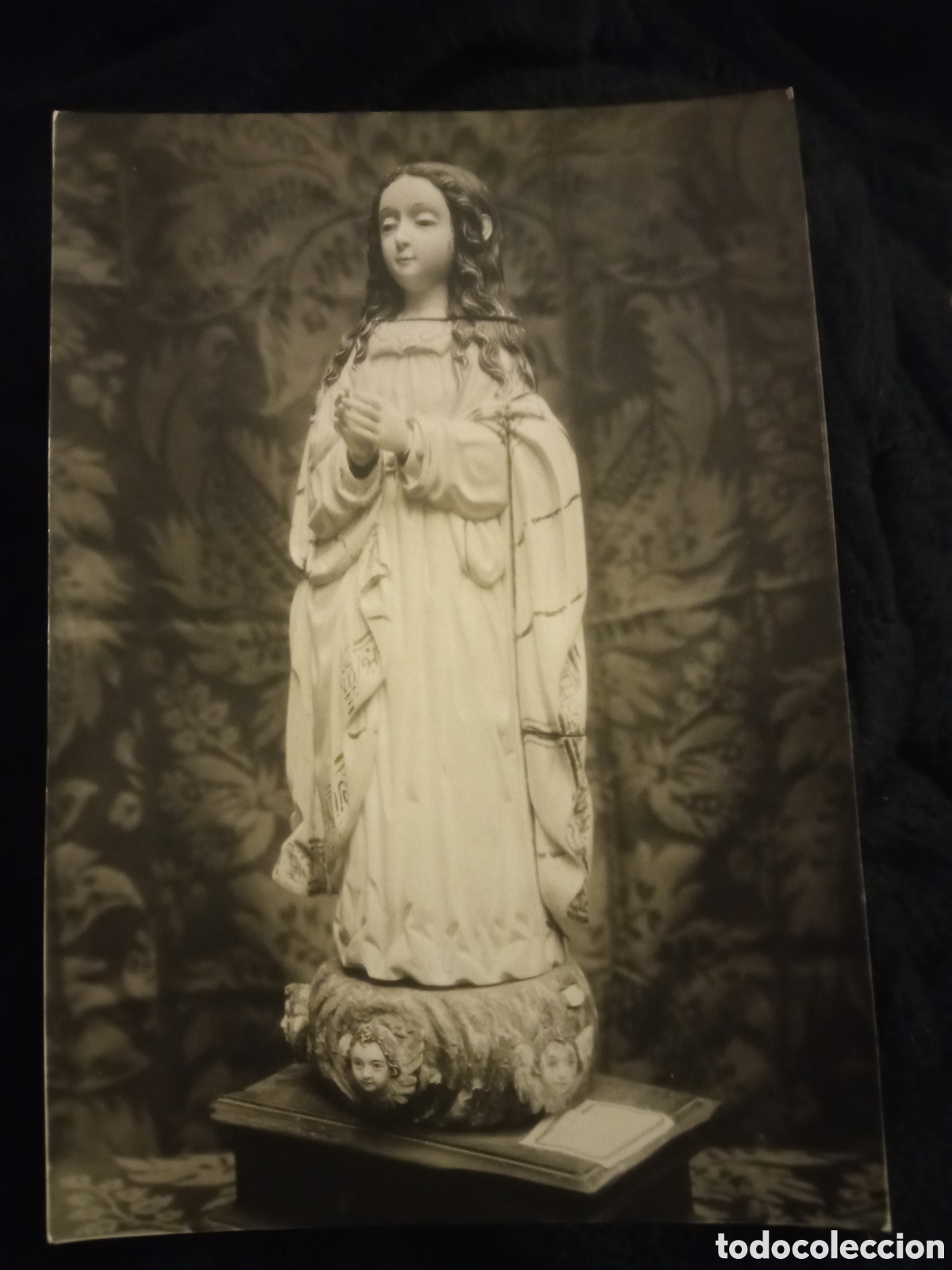 Fotograf&iacute;a antigua: Imagen religiosa que se venera en Toledo, Foto Rodr&iacute;guez, Toledo, mide 16,3x11,3 cm