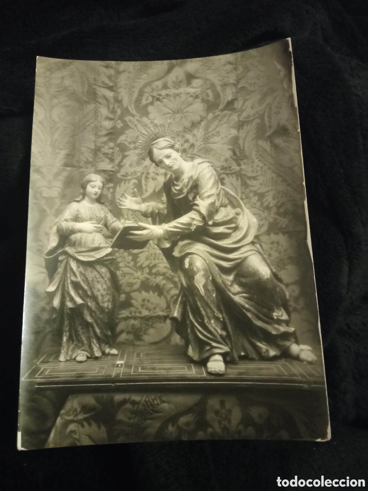 Fotograf&iacute;a antigua: Imagen religiosa que se venera en Toledo, Foto Rodr&iacute;guez, Toledo, mide 16,5x11,6 cm
