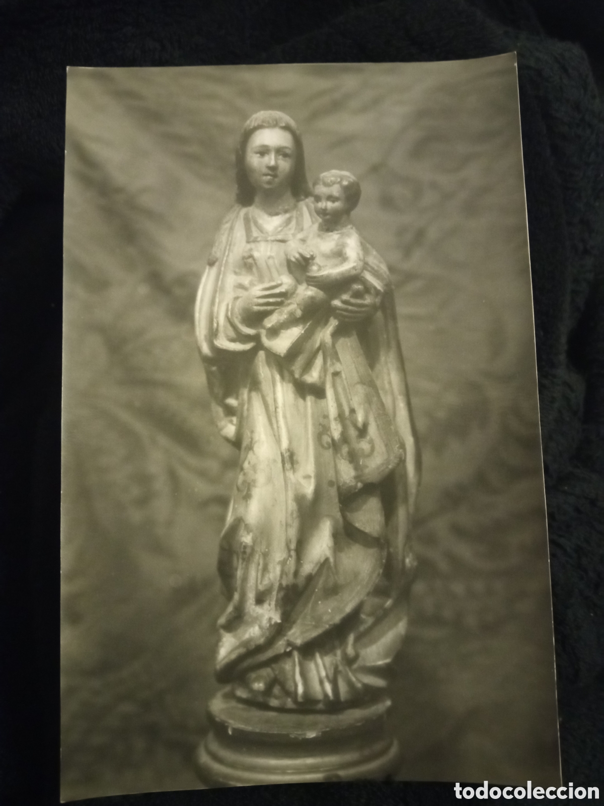 Fotograf&iacute;a antigua: Imagen religiosa que se venera en Toledo, Foto Rodr&iacute;guez, Toledo, mide 16,6x10,7 cm