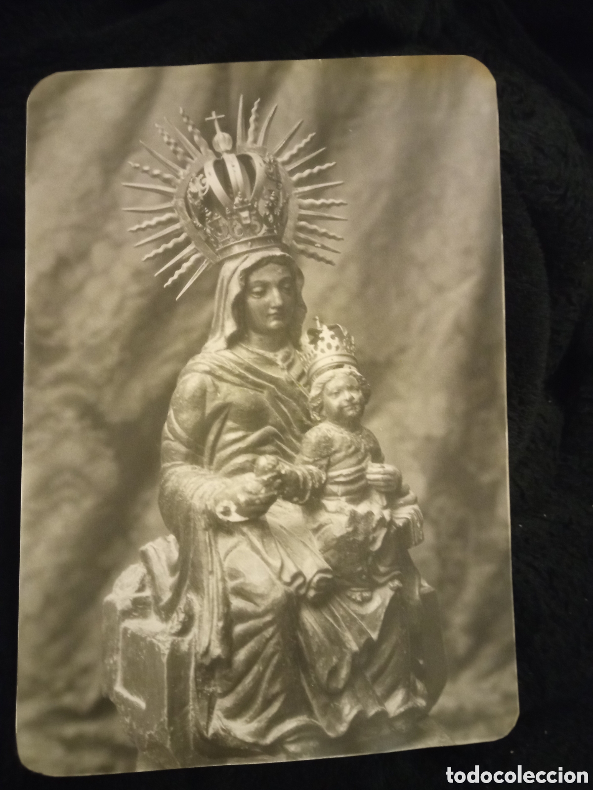 Fotograf&iacute;a antigua: Imagen religiosa que se venera en Toledo, Foto Rodr&iacute;guez, Toledo, mide 16,7x11,7 cm