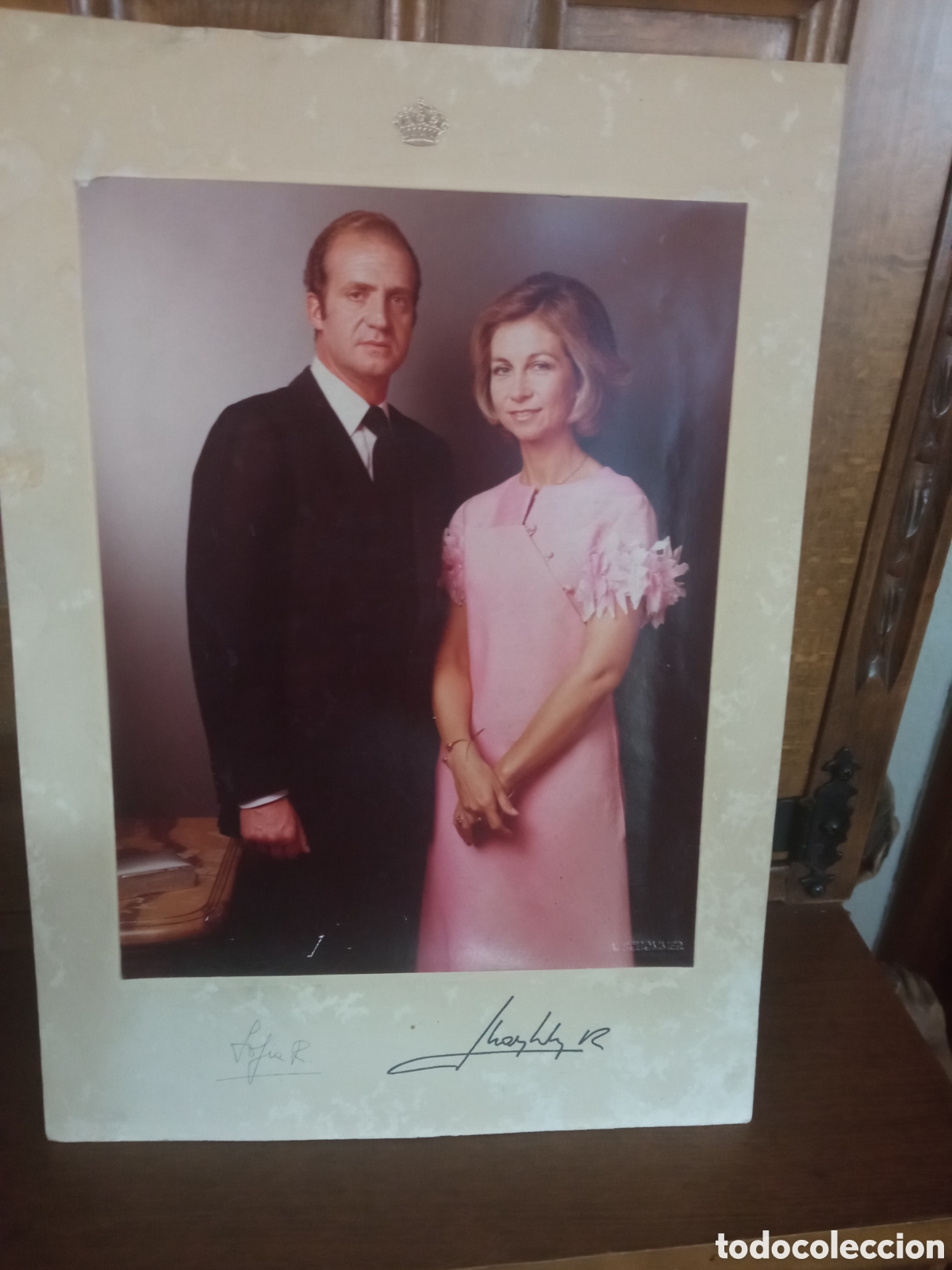 Fotograf&iacute;a antigua: Fotogr&aacute;fia de los Reyes Juan Carlos y Sof&iacute;a, con aut&oacute;grafo, por A. SCHOMMER