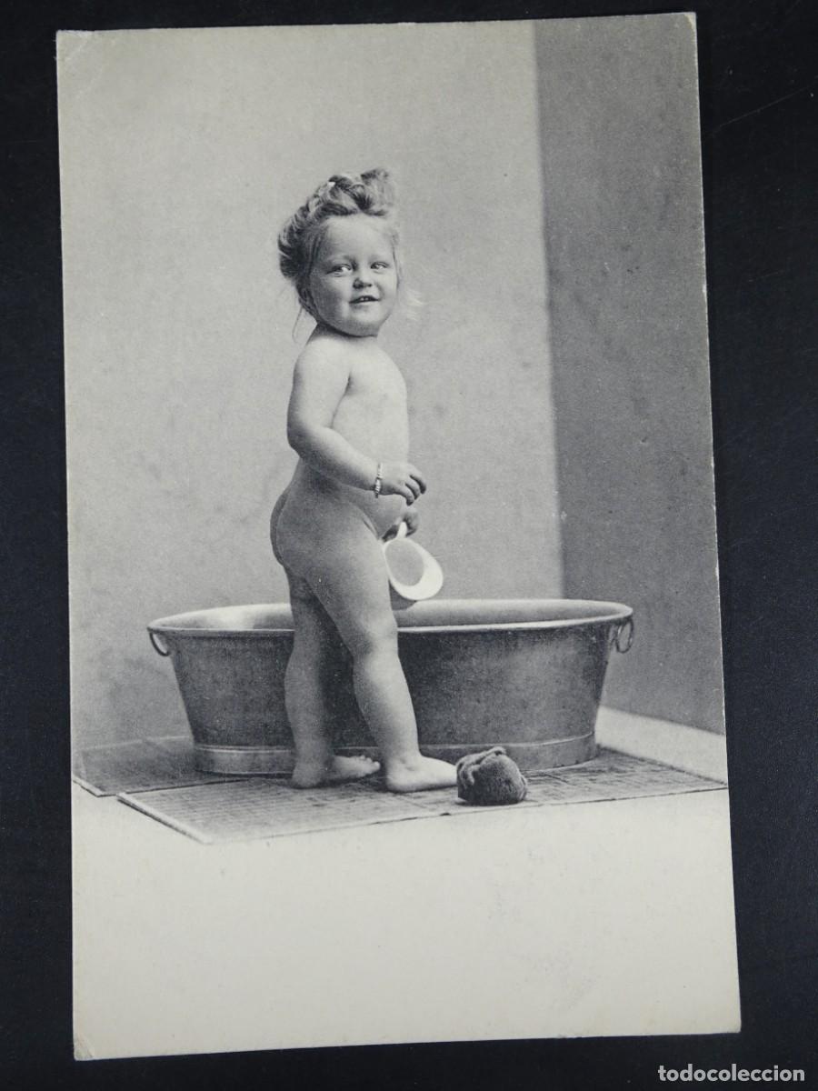 Antique Photography: ANTIGUA POSTAL FOTOGR&Aacute;FICA RETRATO NI&Ntilde;A PEQUE&Ntilde;A DESNUDA, BEB&Eacute;, VER FOTOS