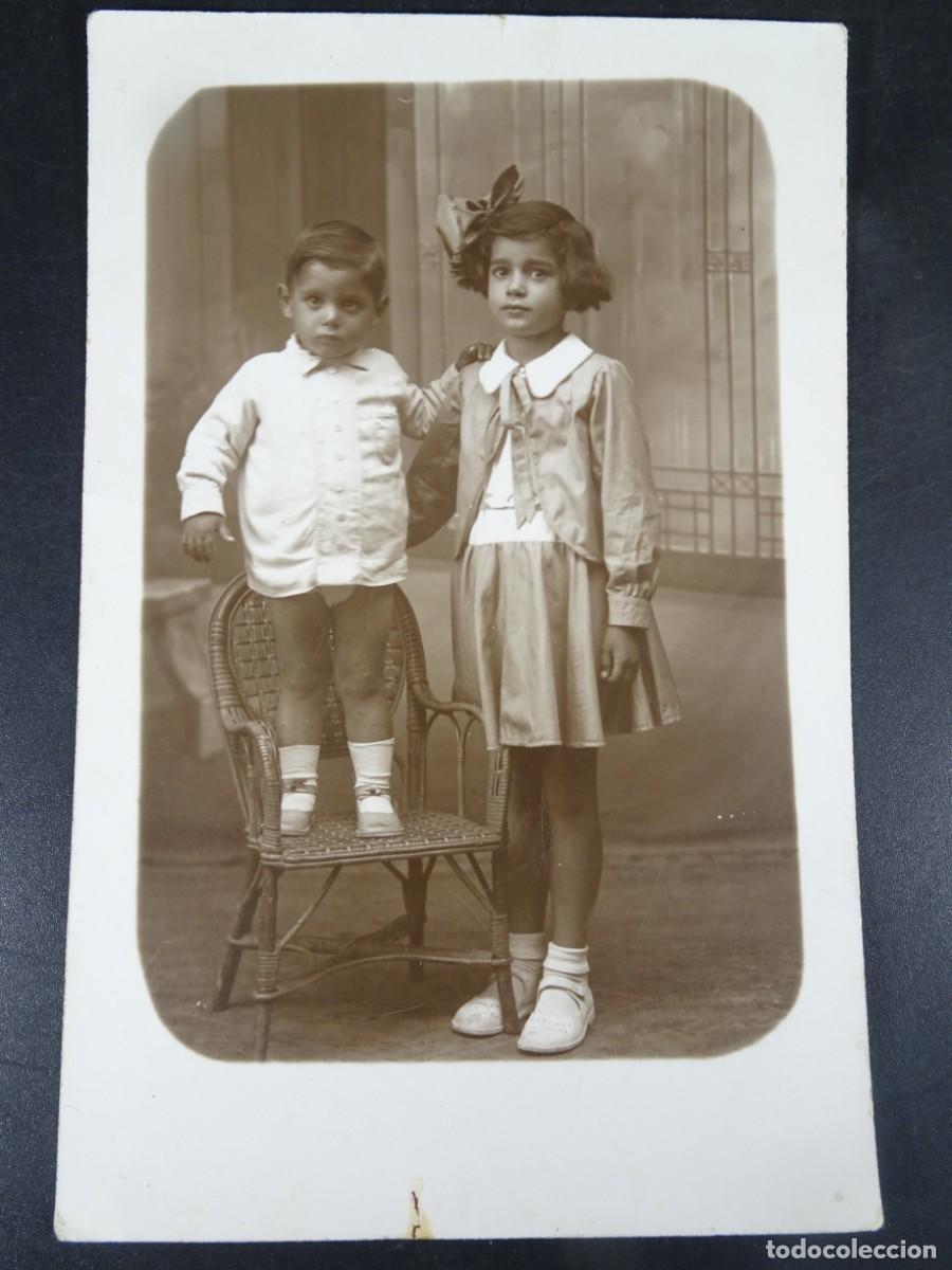 Fotografia antiga: ANTIGUA FOTGRAF&Iacute;A DE ESTUDIO, NI&Ntilde;OS POSANDO, VER FOTOS