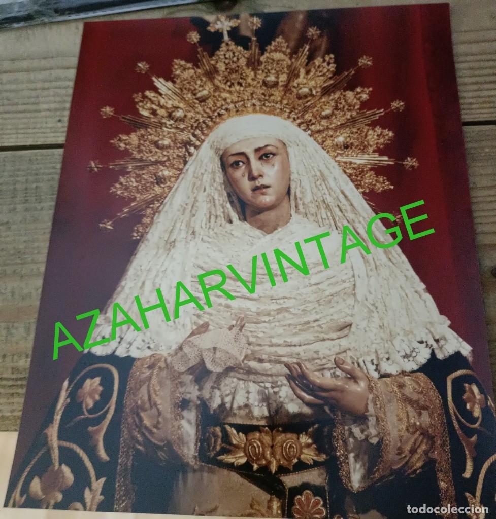 Photographie ancienne: SEMANA SANTA SEVILLA, ANTIGUA FOTOGRAFIA VIRGEN DE LAS AGUAS, EL MUSEO, 20X25 CMS