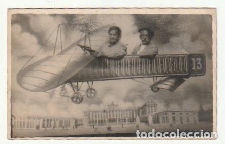 Fotograf&iacute;a antigua: ANTIGUA FOTOGRAFIA DE FERIA AVION EN MOLINS DE REY 24-6-1919