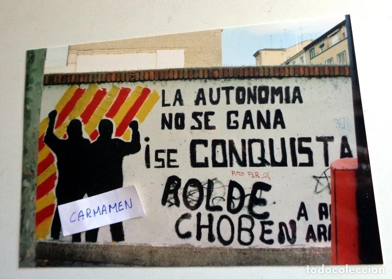 Fotografia antica: FOTOGRAFIA FOTO ORIGINAL ANTIGUA. PINTURA MURAL ROLDE CHOBEN AUTONOMIA ARAG&Oacute;N ARAGONESISMO POLITICA