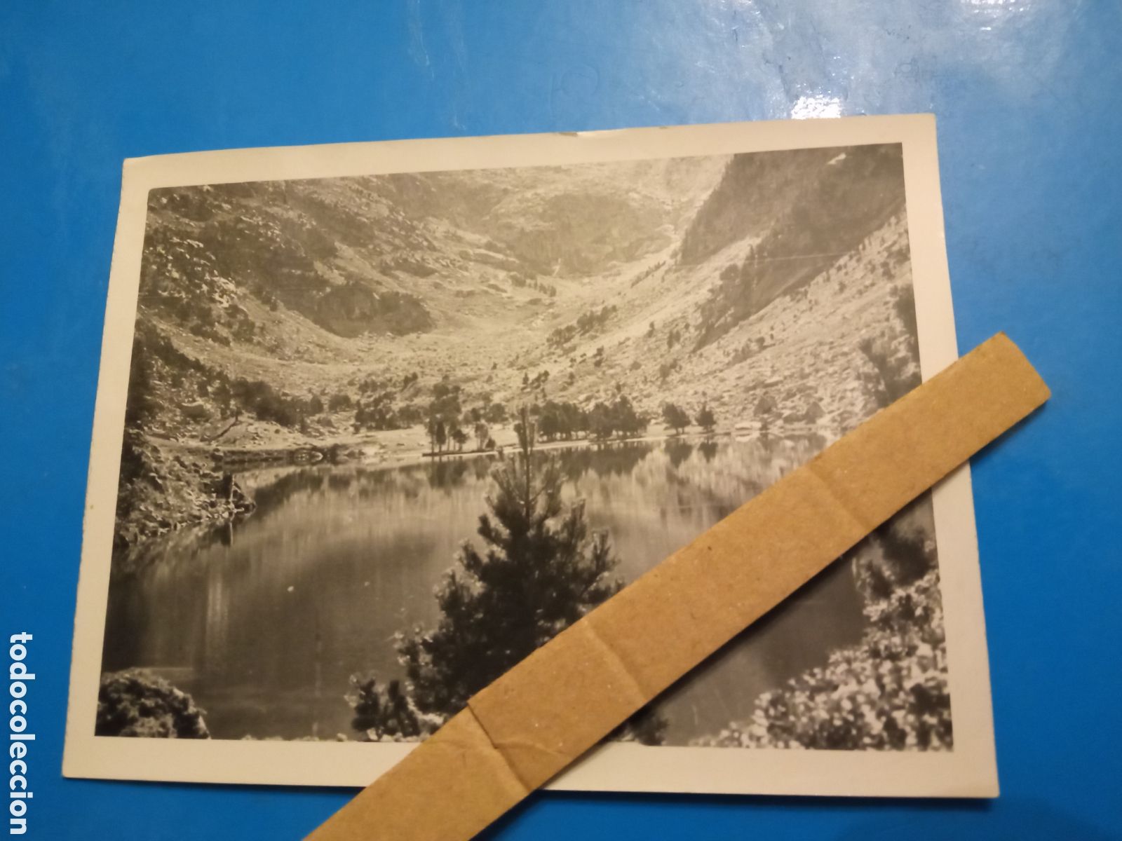 Fotograf&iacute;a antigua: Antigua fotograf&iacute;a, Lago Besiberri, (Lerida) mide 12x9 cm