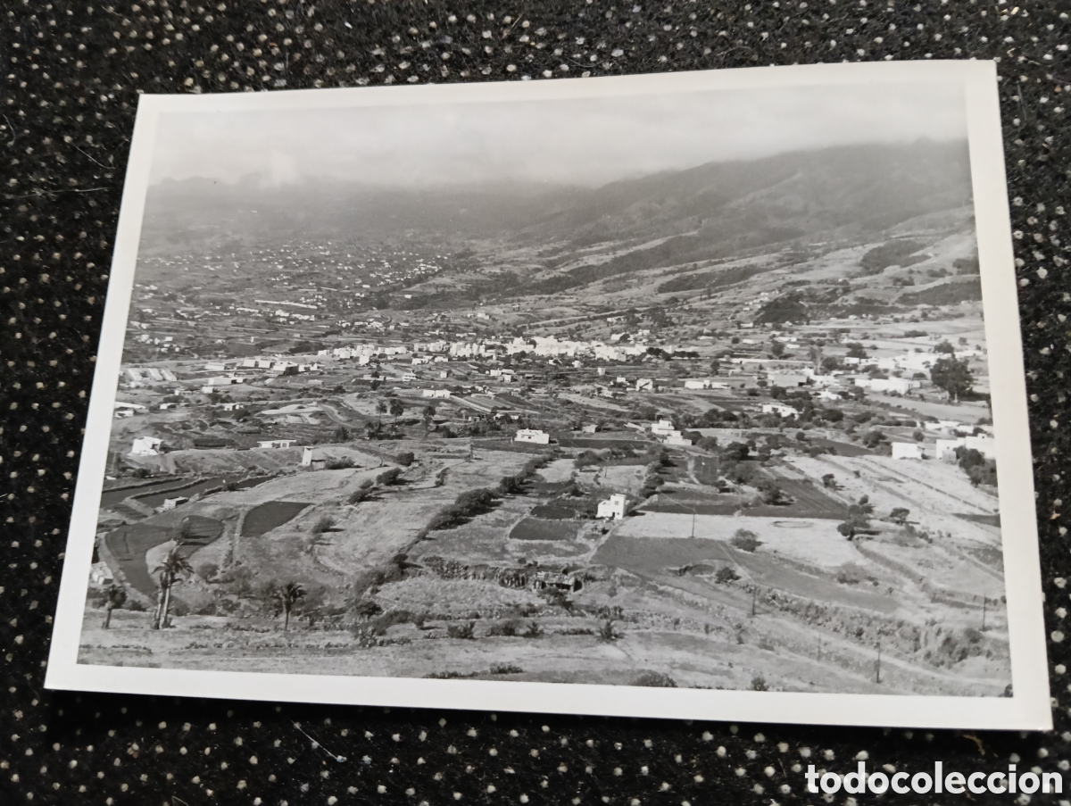 Fotograf&iacute;a antigua: Fotograf&iacute;a de Santa Cruz de la Palma Canarias a&ntilde;os 50 desde el avi&oacute;n