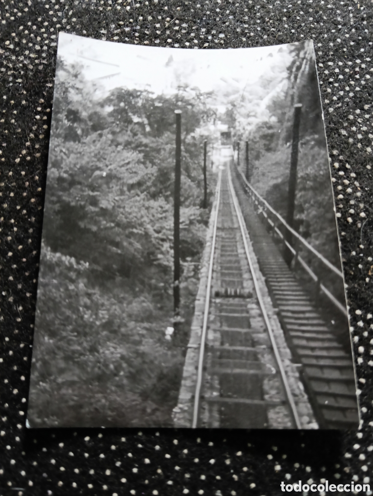 Fotografia antiga: 1963 fotograf&iacute;a del fenicular a San Joan (San Geroni) Montserrat