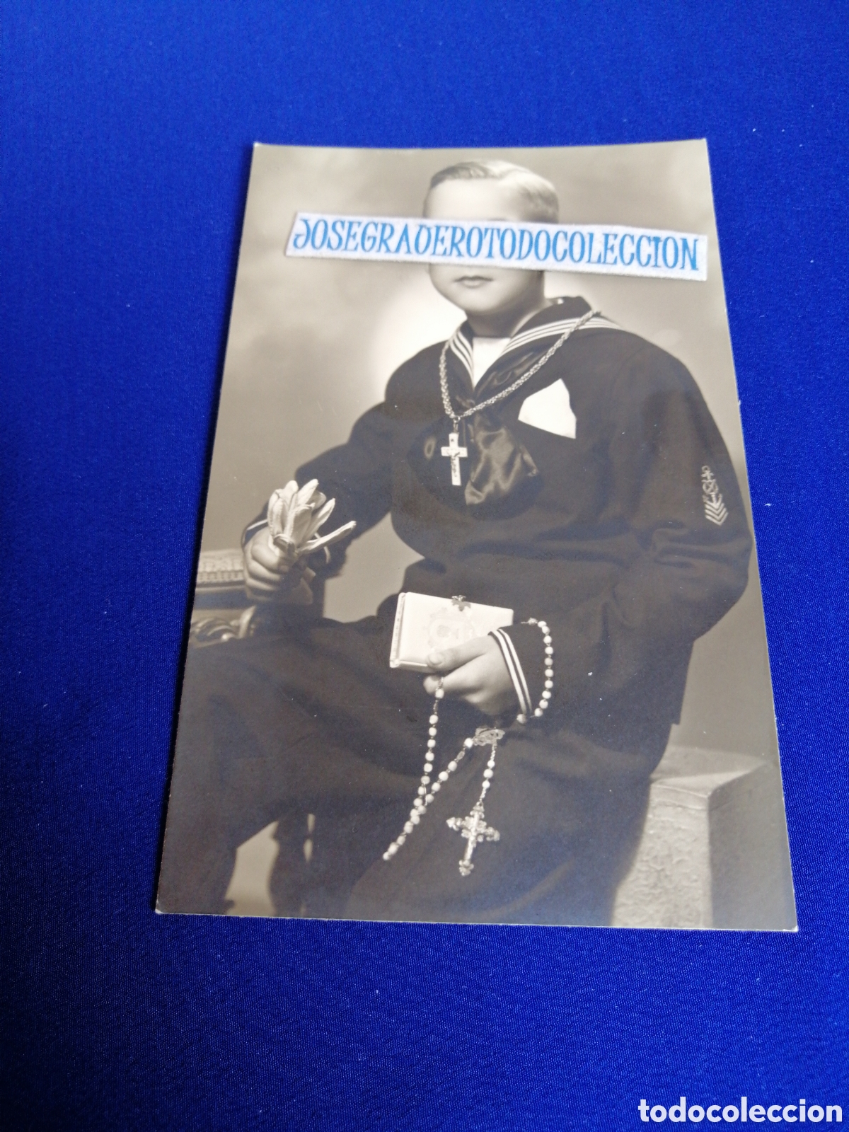 Fotografia antica: COMUNI&Oacute;N NI&Ntilde;O MODELO TRAJE MARINERO FOTOGRAF&Iacute;A ANTIGUA SIGLO PASADO