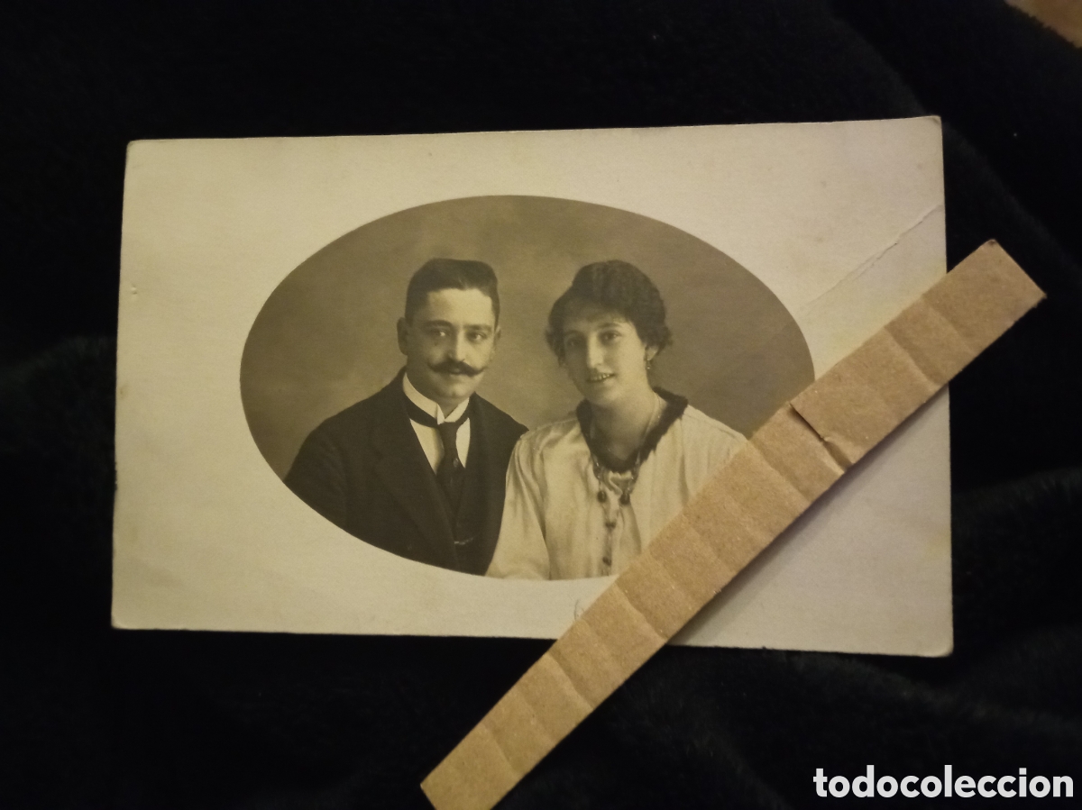 Photographie ancienne: Antigua fotograf&iacute;a en Pamplona en 1918, mide 13,5x8,4cm