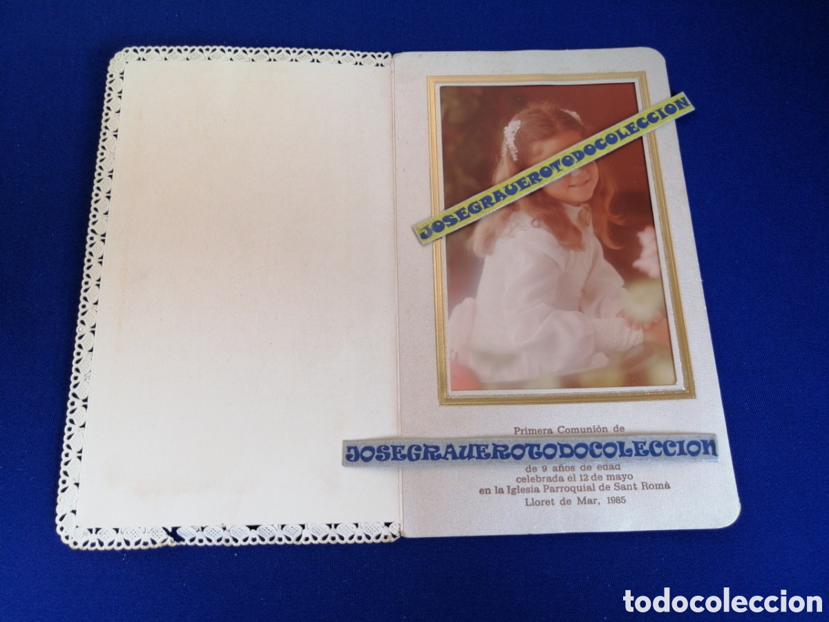 Alte Fotografie: COMUNI&Oacute;N NI&Ntilde;A MODELO 1985 IGLESIA PARROQUIAL SANT ROMA - LLORET DE MAR FOTOGRAF&Iacute;A ANTIGUA SIGLO