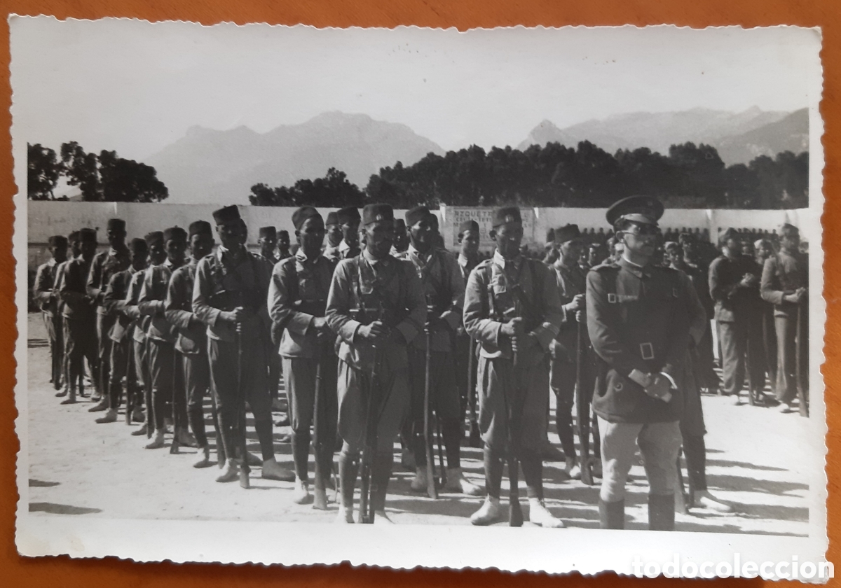 Fotografia antica: Fotograf&iacute;a tropas n&oacute;madas Tetuan Marruecos Protectorado. Original. R9702