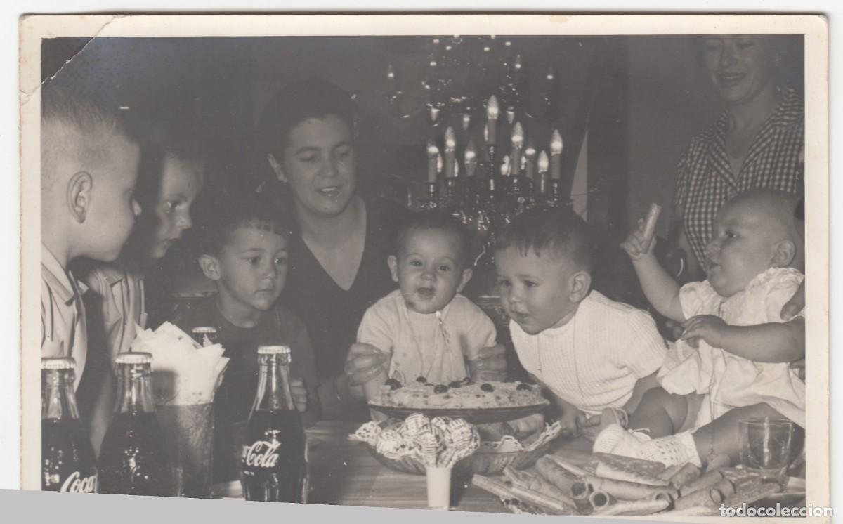Photographie ancienne: 1962 LIRIA ANTIGUA FOTOGRAFIA DE CUMPLEA&Ntilde;OS NI&Ntilde;OS