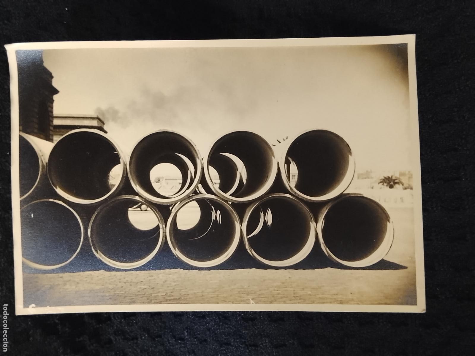 Fotograf&iacute;a antigua: TUBOS DE OBRA - FOTOGRAFIA ANTIGUA -(115.439)