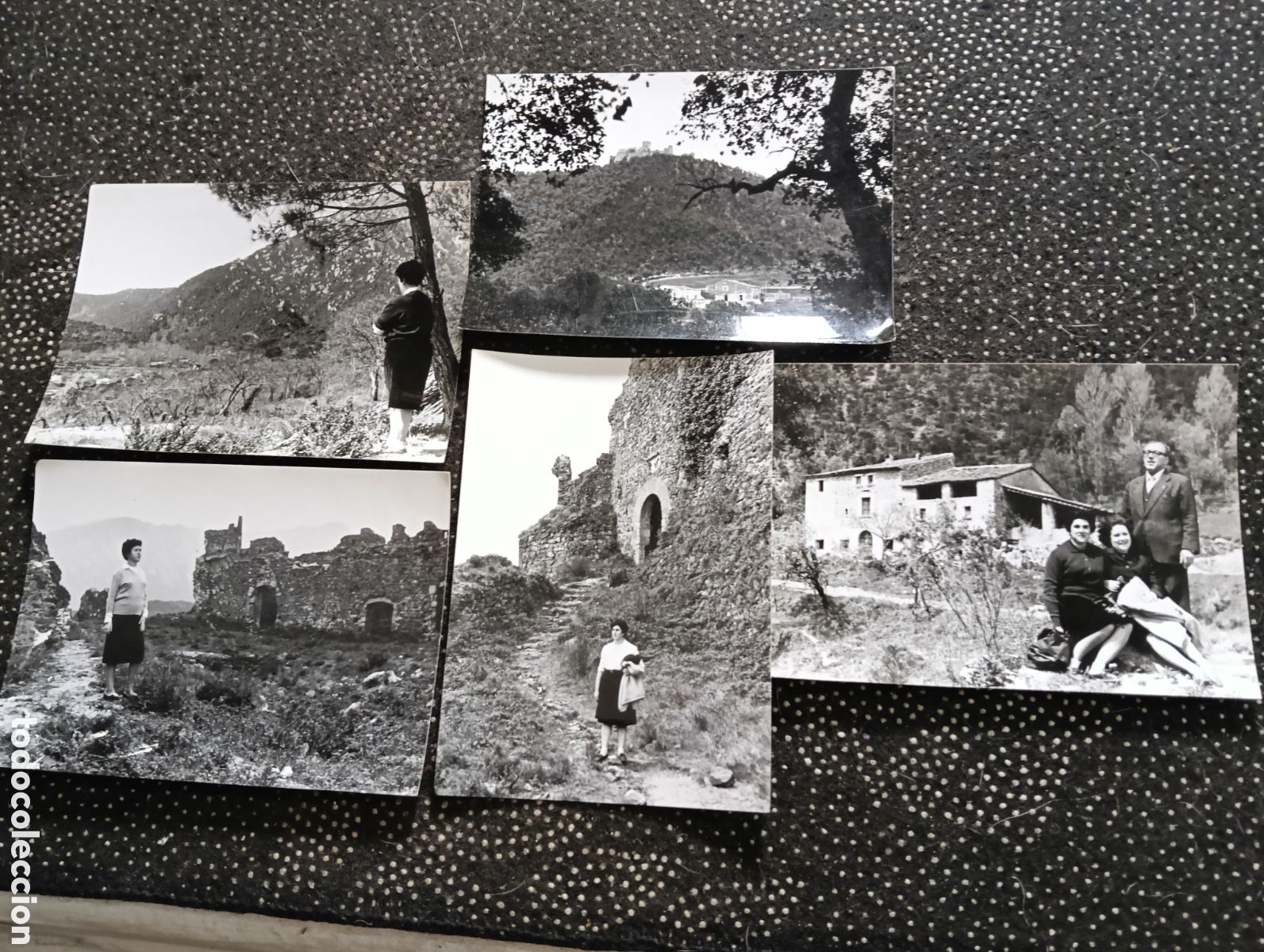 Fotograf&iacute;a antigua: 1965 - 5 fotograf&iacute;as del castillo de Montbui y Riells. Barcelona