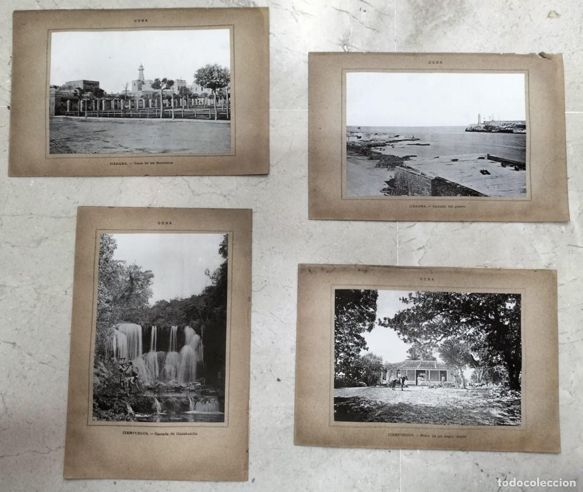 Photographie ancienne: A&ntilde;o 1887 - Lote 4 fotograf&iacute;as enmarcadas en serie de Cuba - Cienfuegos - Habana