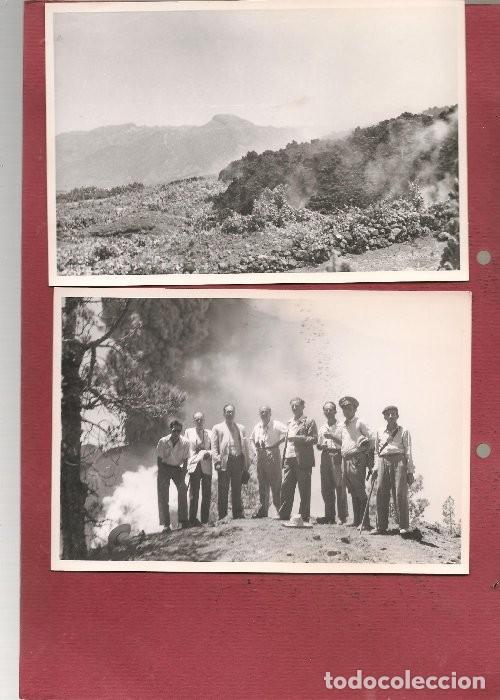 Antique Photography: 2 fotograf&iacute;a A&Ntilde;OS 50 , ERUPCI&Oacute;N VOLCAN EN CANARIAS EQUIPO DE EXTINCION