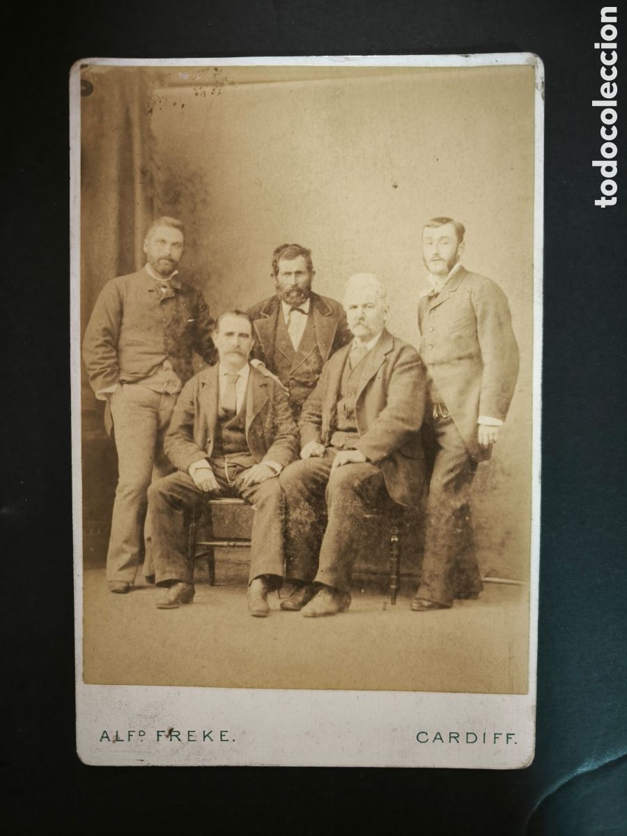Fotograf&iacute;a antigua: Fotograf&iacute;a antigua tama&ntilde;o gabinete. Alf. Freke, Cardif. Finales s. XIX.