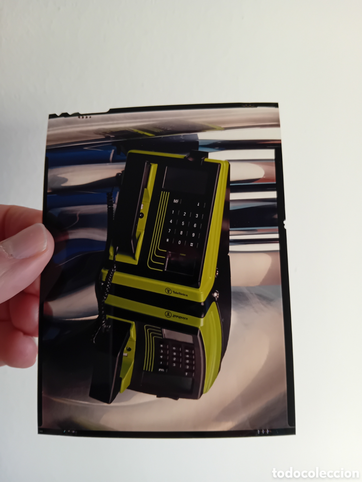 Fotograf&iacute;a antigua: PLACA DIAPOSITIVA PUBLICITARIA MEDIO FORMATO CABINA TELEF&Oacute;NICA. FOTOGRAF&Iacute;A PROFESIONAL. A&Ntilde;OS 90S