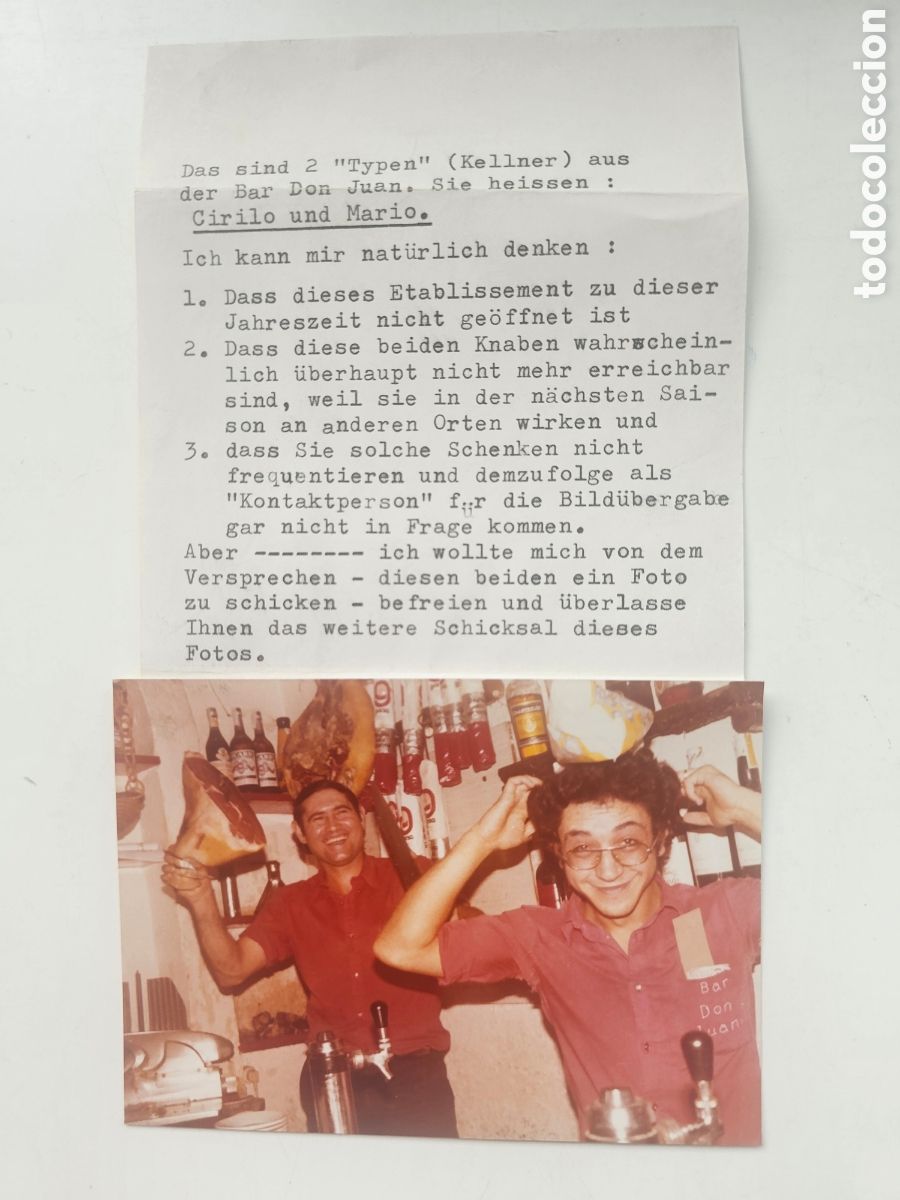 Fotograf&iacute;a antigua: Fant&aacute;stica fotograf&iacute;a Bar Don Juan, Tossa de Mar 1960s 1970s Cirilo y Mario. Turismo Costa Brava